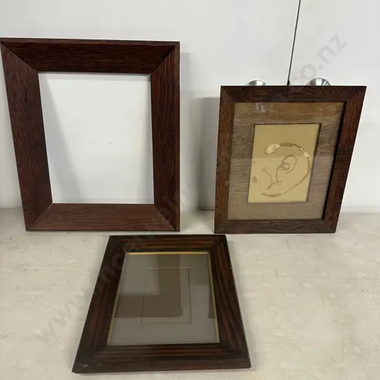 Selection Of Vintage Frames Including Oak Etc