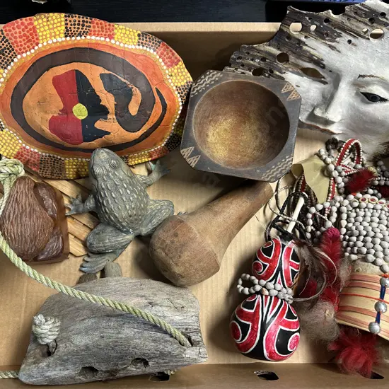 Vintage Items Including Bell, Kiwi Etc