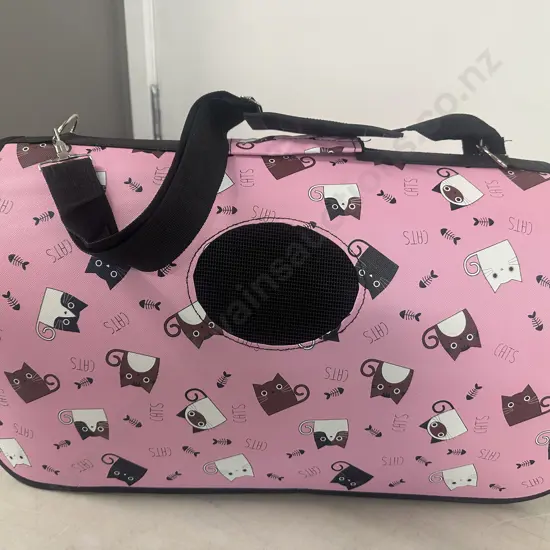 Pink & Black Cats Carry bag