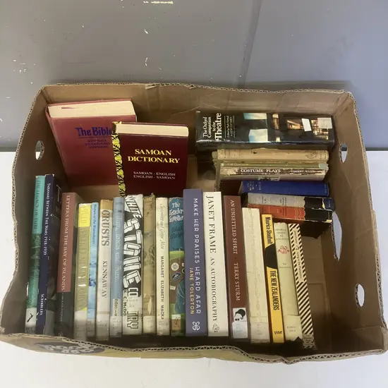Box lot Books - Historical New Zealand, Theatre Etc