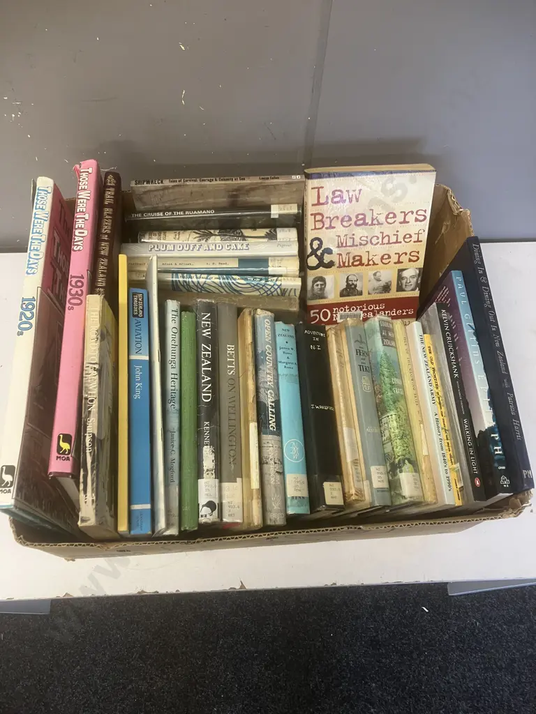 Box lot Books - Historical New Zealand, Maritime Etc Image 1++