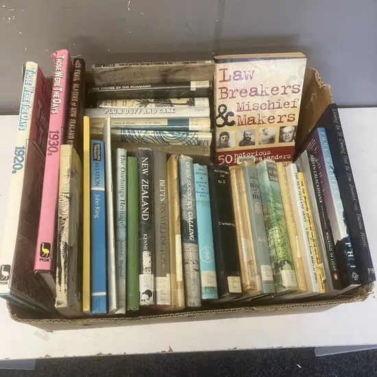 Box lot Books - Historical New Zealand, Maritime Etc
