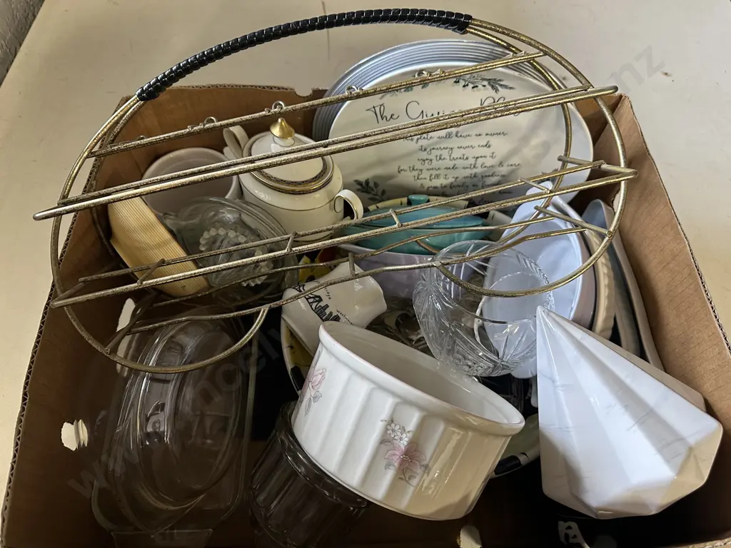 Box Lot Of China Items Etc Image 1++