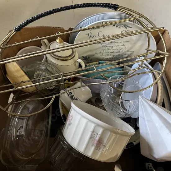 Box Lot Of China Items Etc