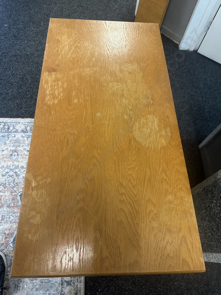 Vintage Light Oak Glory Box With Tray H56 W90 D46cm. (Lid Needs Reattaching To Hinges) Image 1++