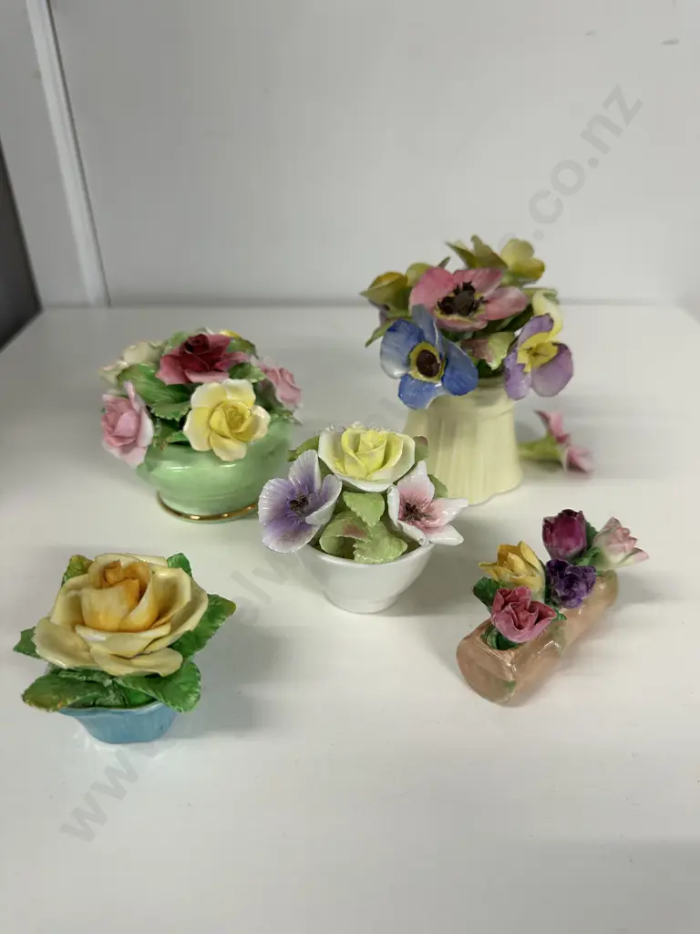 Selection Of China Floral Bouquets Including Denton, Coalport Etc Image 1++