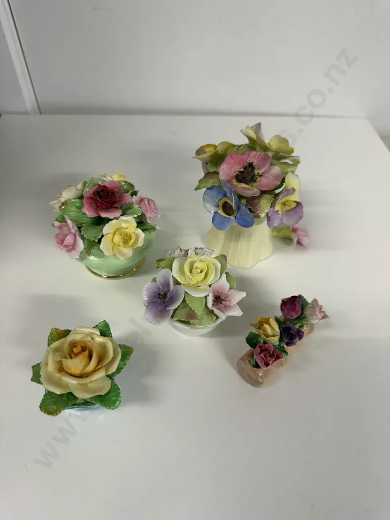 Selection Of China Floral Bouquets Including Denton, Coalport Etc Image 1++