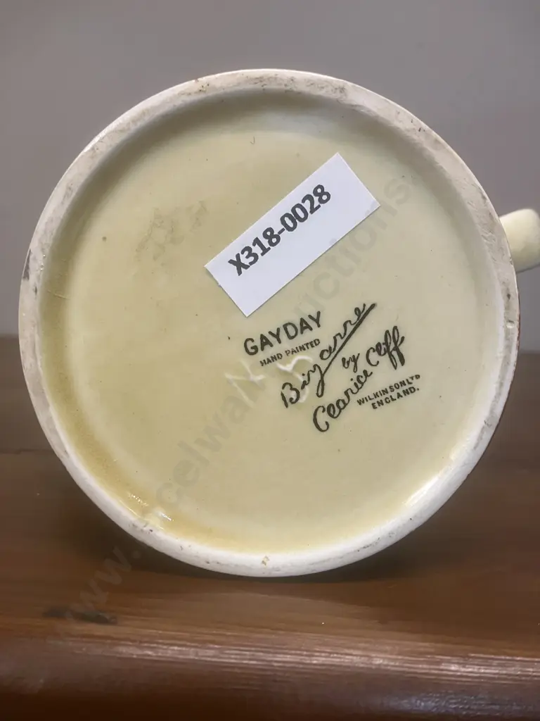 A Clarice Cliff Bizarre 'GayDay' Pattern Coffee Pot  c1931 - Wilkinson Ltd England. H17cm Image 1++