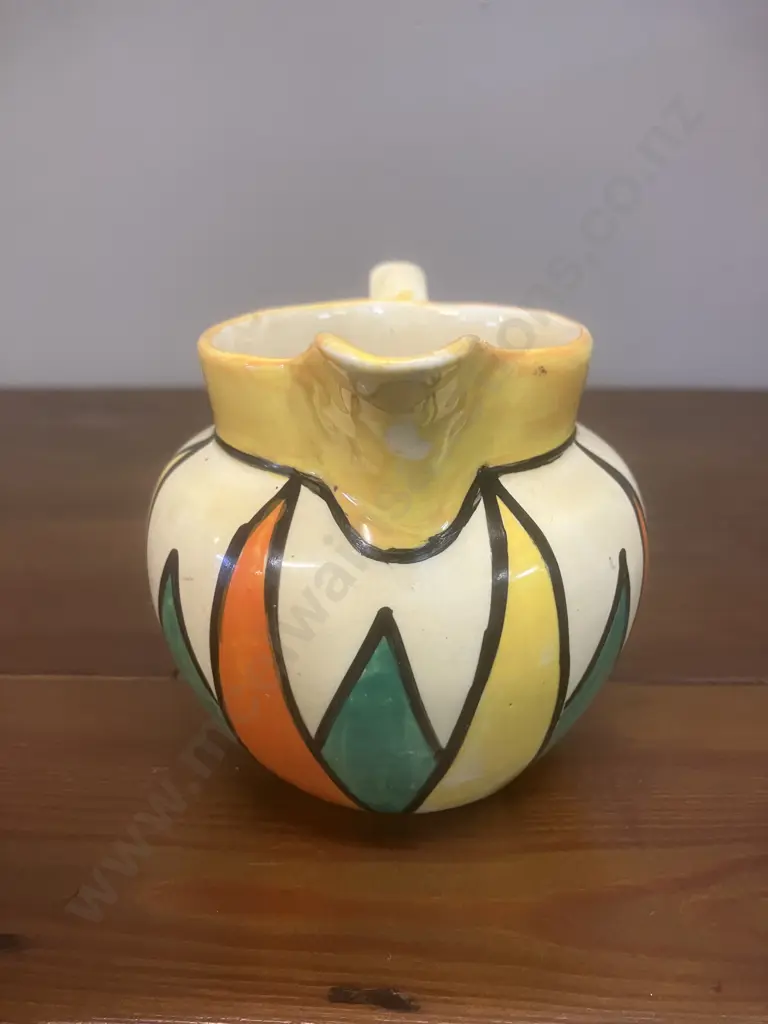 A Clarice Cliff 'Original Bizarre' Jug Early 1930's - Newport Pottery England. H9cm Image 1++