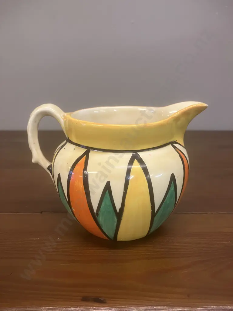 A Clarice Cliff 'Original Bizarre' Jug Early 1930's - Newport Pottery England. H9cm Image 1++