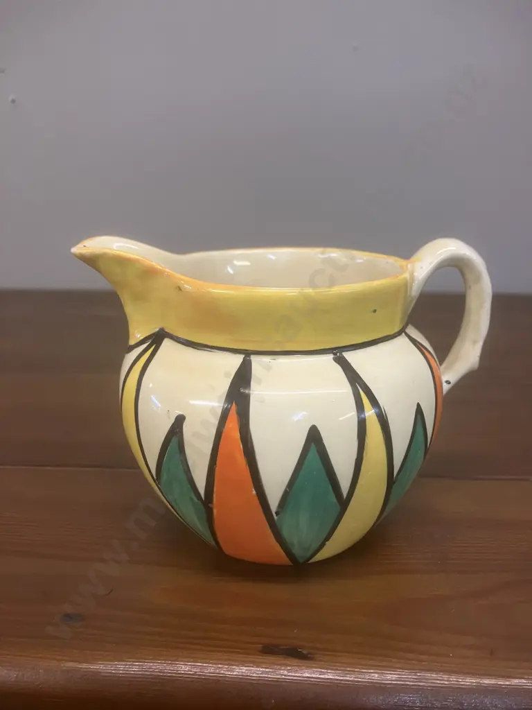 A Clarice Cliff 'Original Bizarre' Jug Early 1930's - Newport Pottery England. H9cm Image 1++