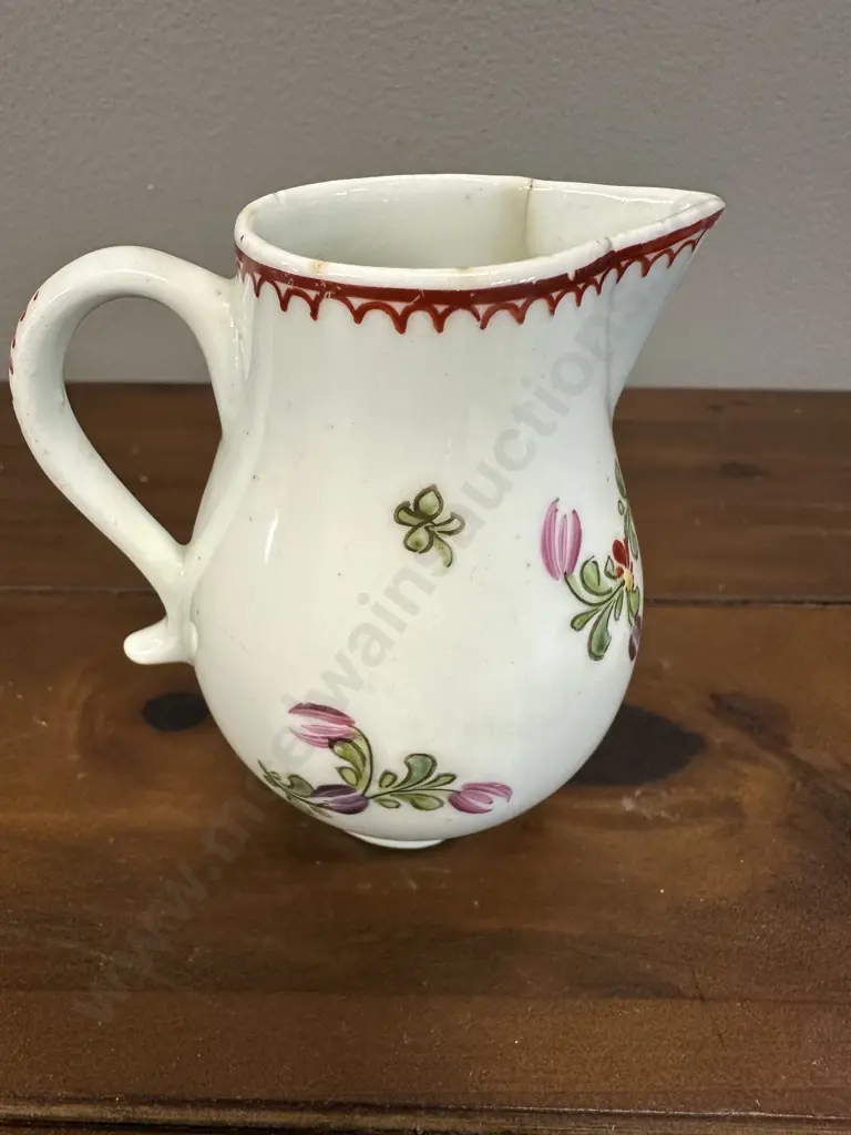 Antique Lowestoft Cream Jug Image 1++