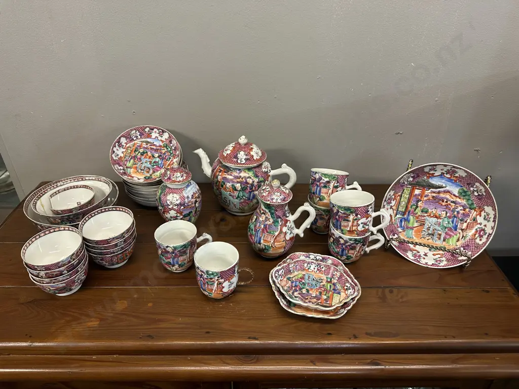 Antique Chinese Export Porcelain Famille Rose Teaware Image 1++