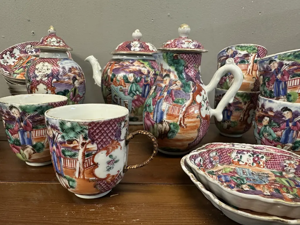 Antique Chinese Export Porcelain Famille Rose Teaware Image 1++