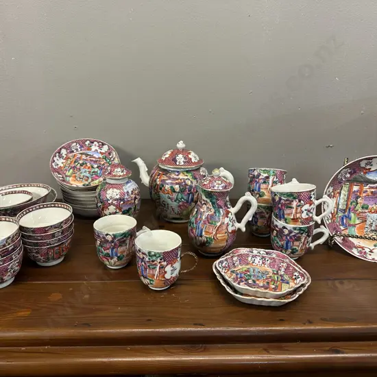Antique Chinese Export Porcelain Famille Rose Teaware