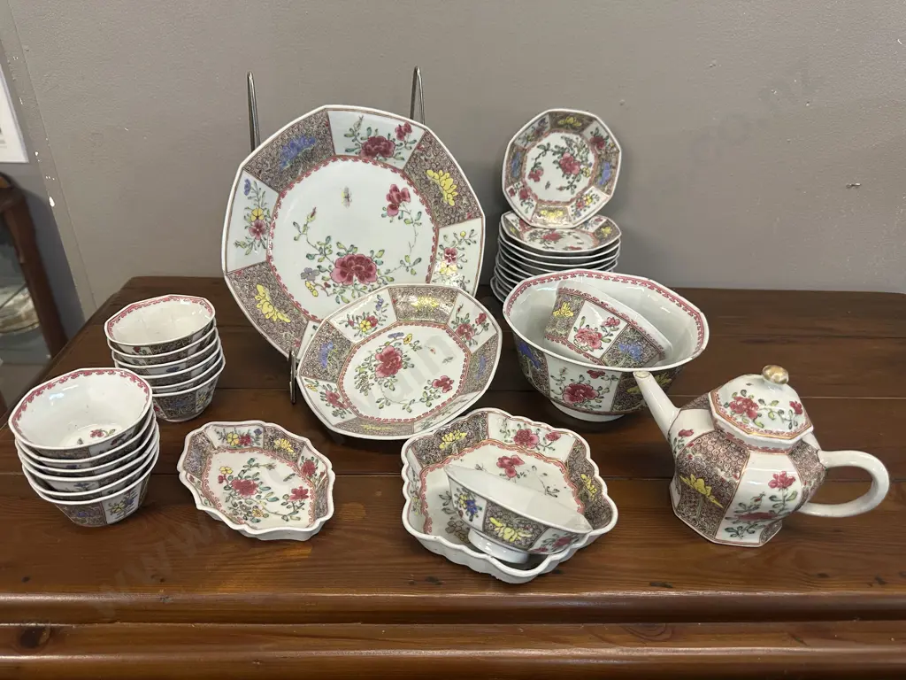 Antique Famille Rose Teaware Image 1++