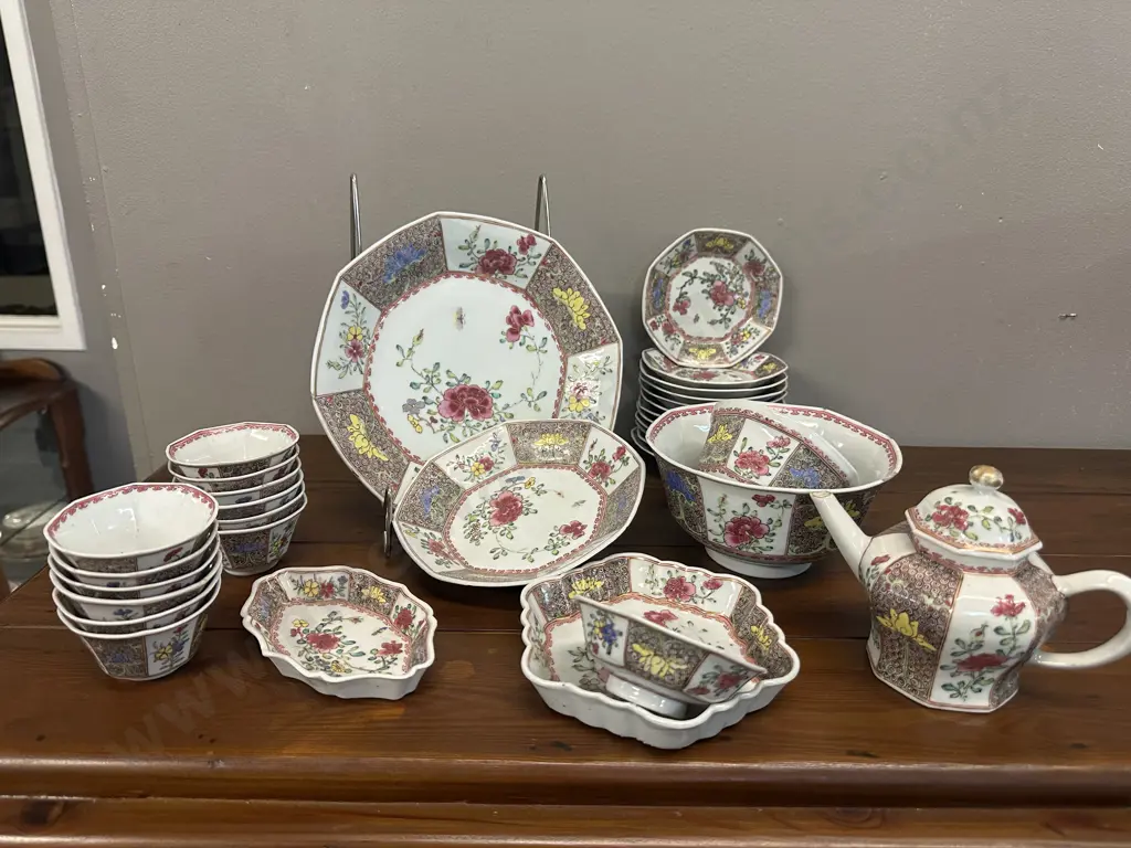 Antique Famille Rose Teaware Image 1++