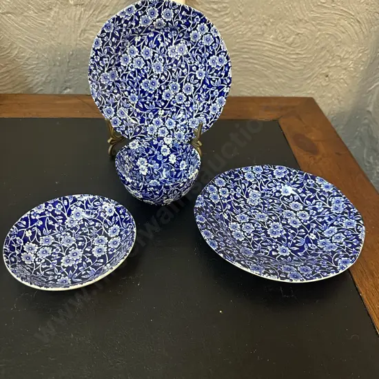 Selection Of Burleigh Staffordshire Calico China Items
