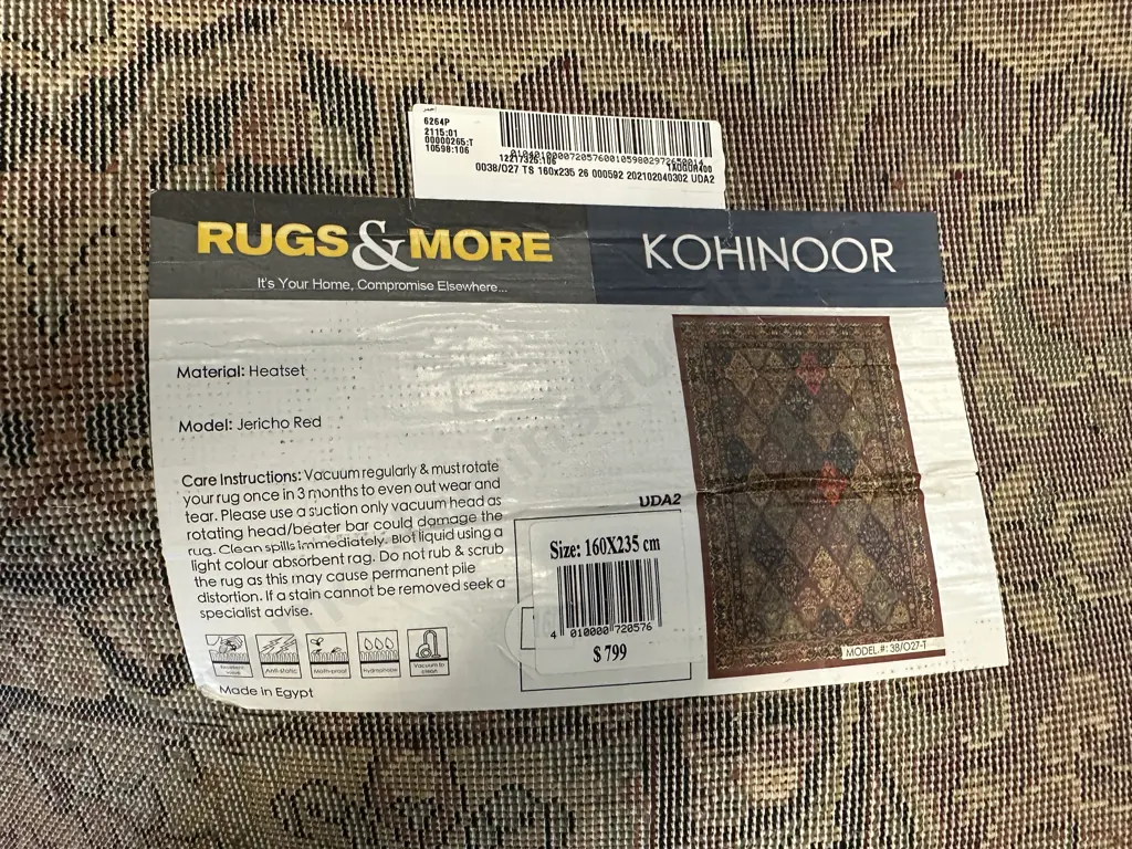Rugs & More Kohinoor Floor Rug Made In Egypt 160x235cm. Image 1++