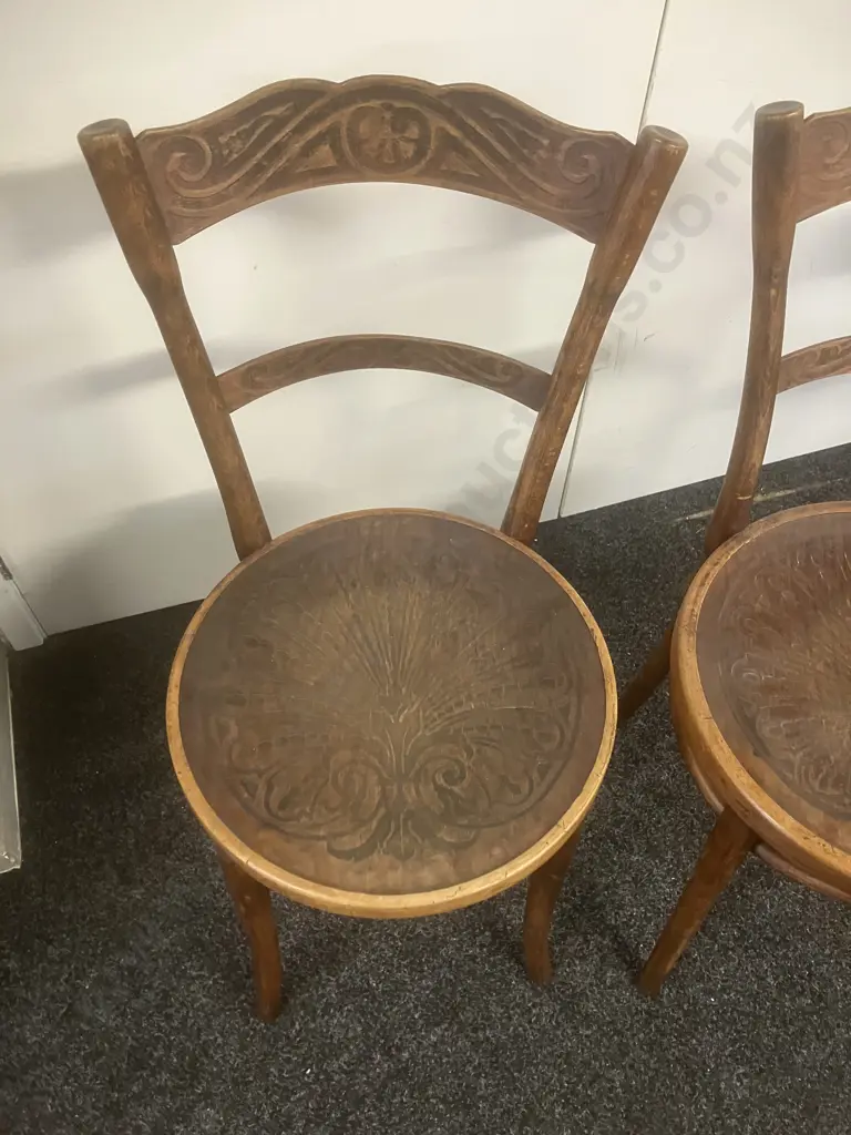 Antique Bentwood Chairs by Jacob & Josef Kohn Vienna, Stamped Base and/or Original Paper Label, Set of 3. 1890-1910 Image 1++