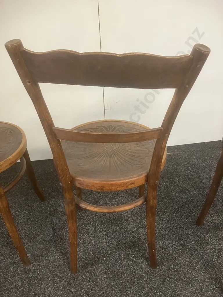 Antique Bentwood Chairs by Jacob & Josef Kohn Vienna, Stamped Base and/or Original Paper Label, Set of 3. 1890-1910 Image 1++