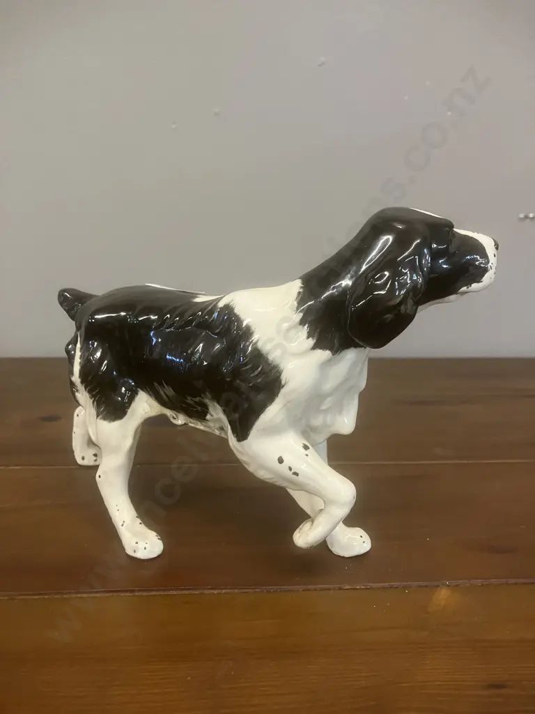 A Vintage Beswick Springer Spaniel Porcelain Figurine: Model #3135 - England H12.5cm Image 1++