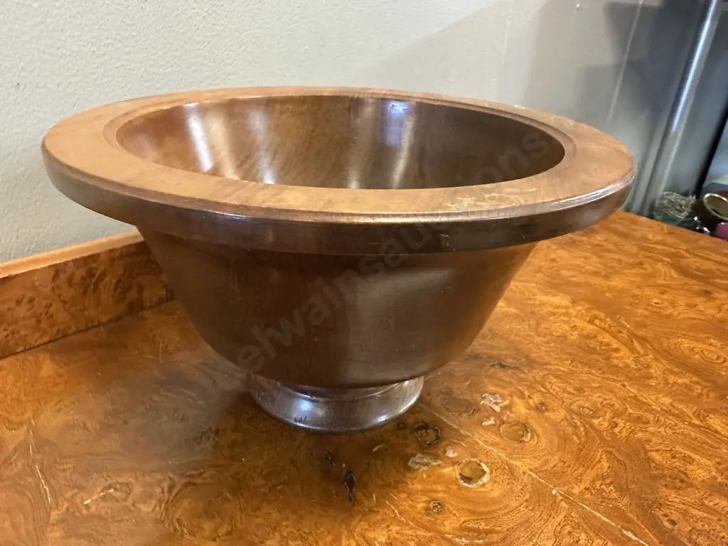 Swamp Kauri Hand Carved Bowl H13 Dia23cm. Image 1++