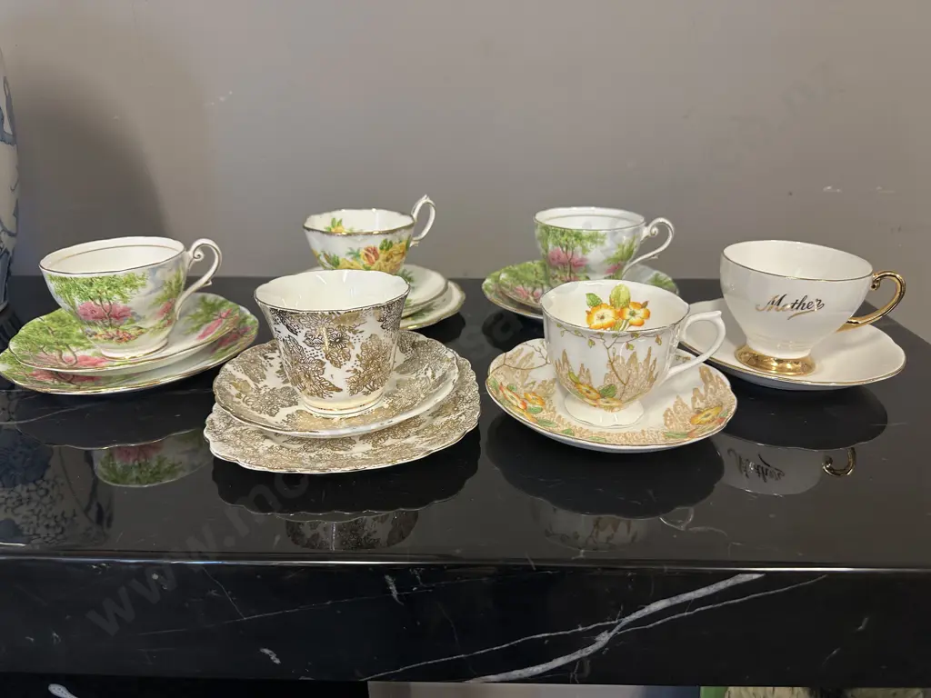 Selection Of Vintage China Trios & Duos Including Royal Albert, Royal Standard Etc Image 1++
