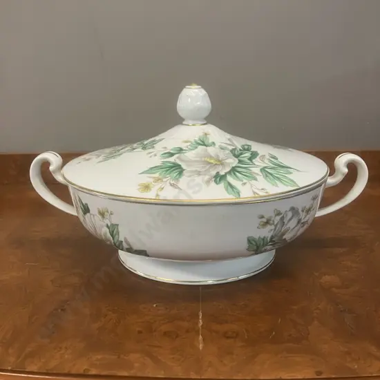 Mid Century c1952-1953 Gramercy by Noritake RC Japan Porcelain Covered Vegetable Serving Bowl