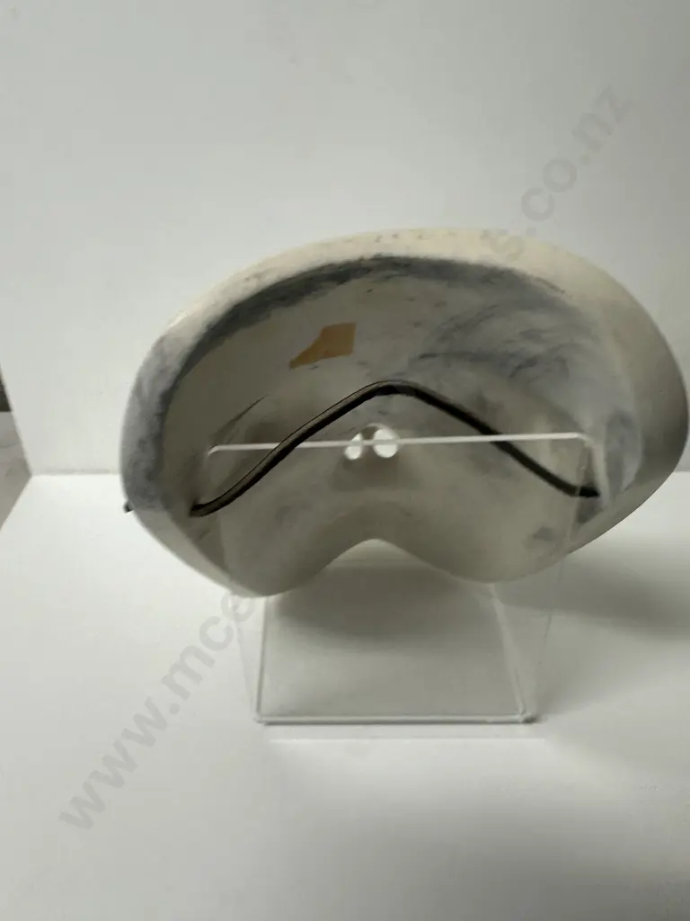 Pearlite Marble Craft Native Tribal Mask Wall Hanging, Abalone Eyes - Canada. 24 x 19cm Image 1++