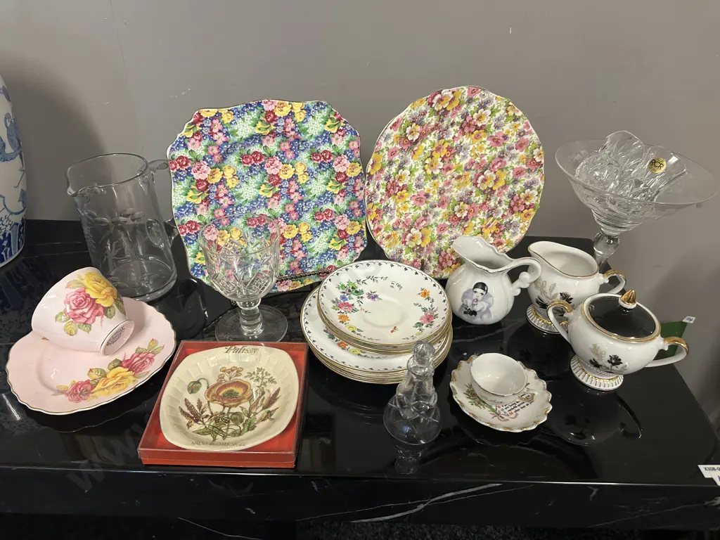 Vintage China & Crystal Items Including Stuart, Royal Winton Etc Image 1++