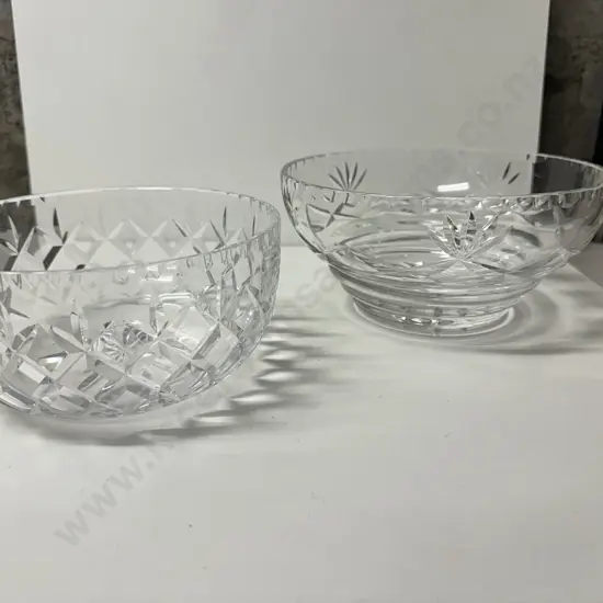 Vintage Crystal Bowls Including Footed