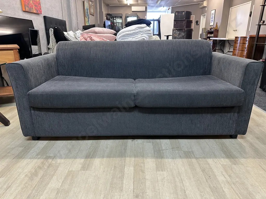 SOM'TOILE Grey 2-Seater Fold-Out Sleeper Sofa H76 W180 D76cm. Image 1++