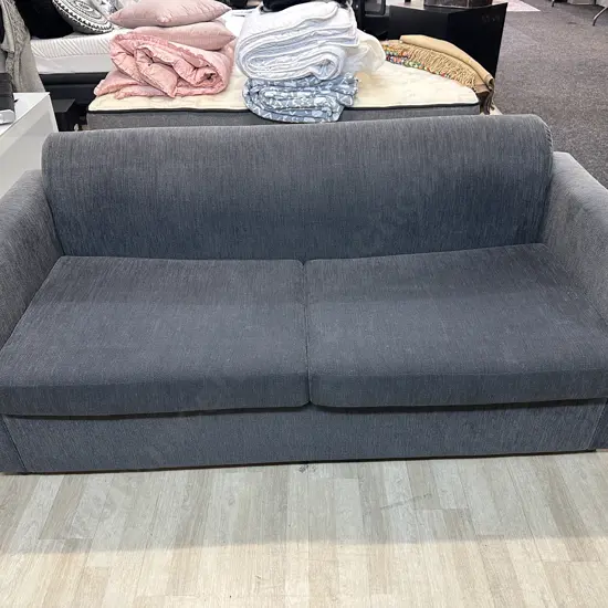 SOM'TOILE Grey 2-Seater Fold-Out Sleeper Sofa H76 W180 D76cm.