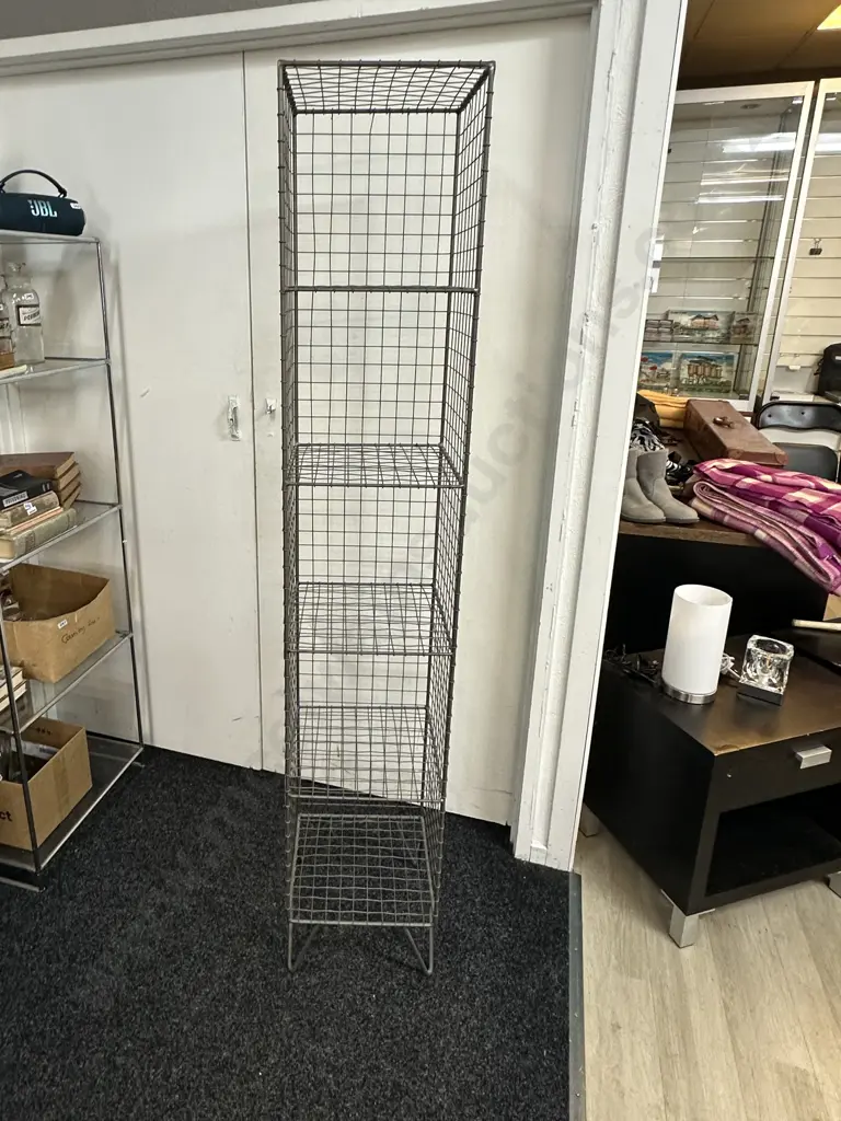Industrial Look Tall Metal Free Standing Shelving Rack Five Tier 180x33x33cm Image 1++