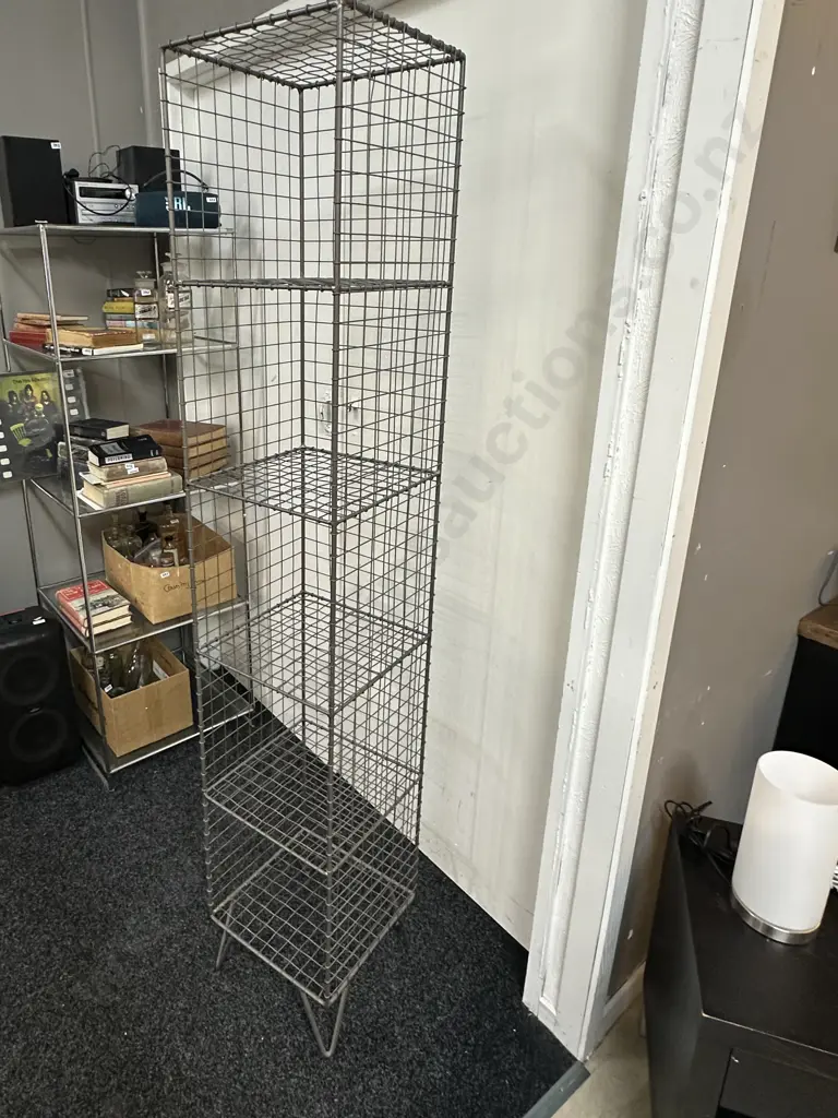 Industrial Look Tall Metal Free Standing Shelving Rack Five Tier 180x33x33cm Image 1++