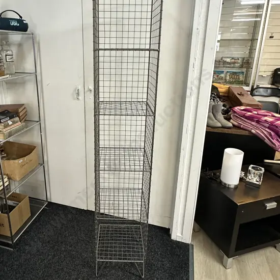 Industrial Look Tall Metal Free Standing Shelving Rack Five Tier 180x33x33cm
