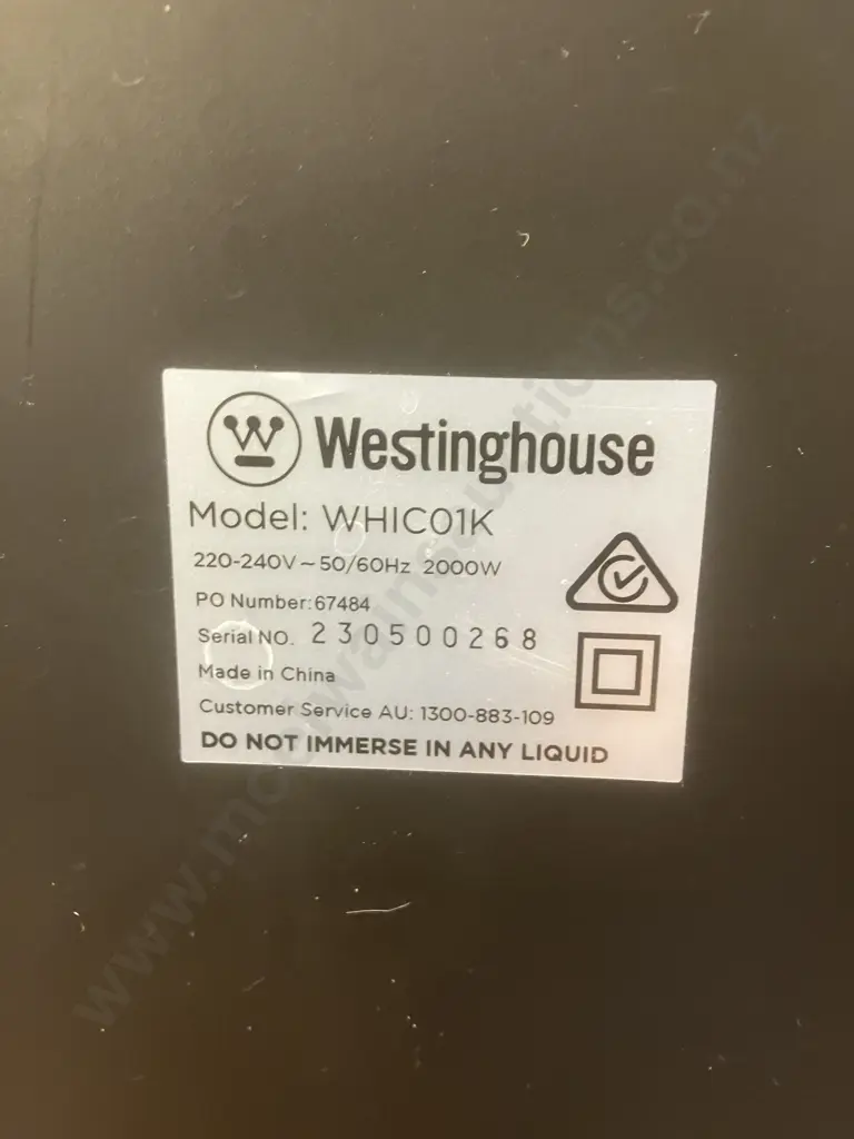 Westinghouse Induction Single Hot Plate Black With Manual - WHlCO1K Image 1++