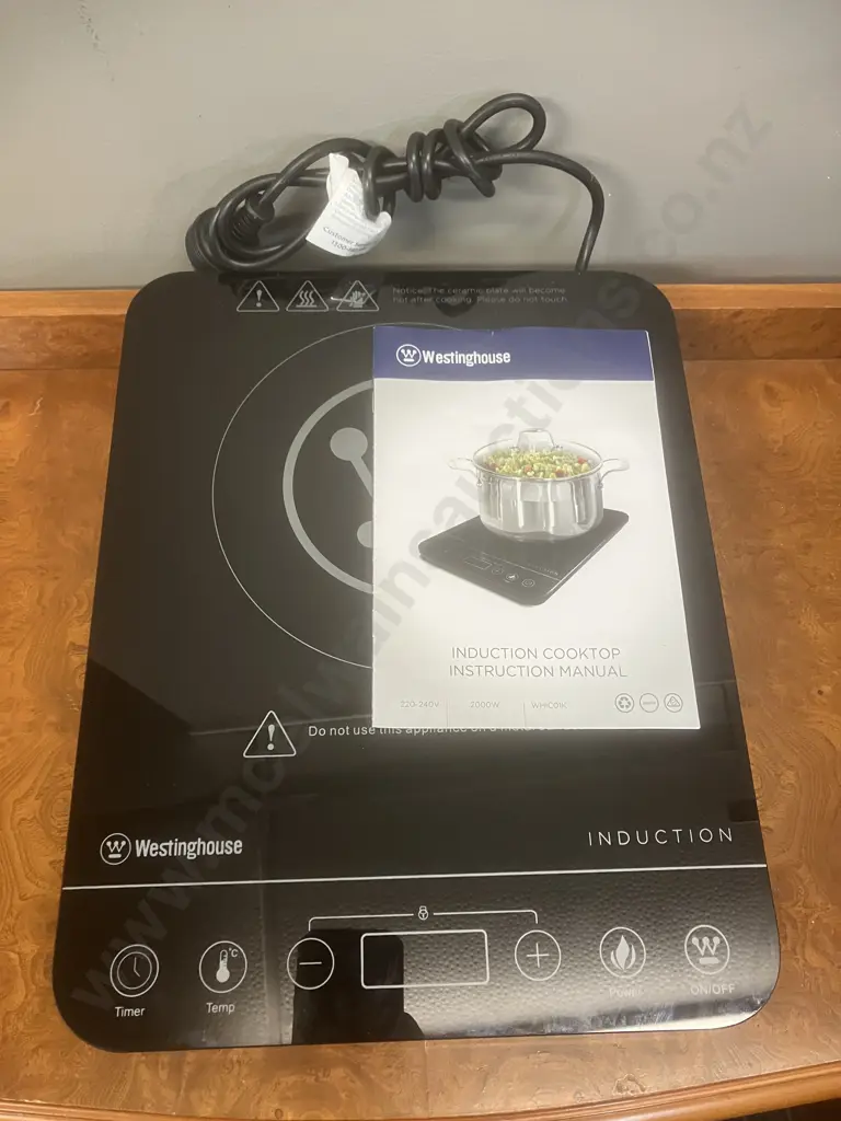Westinghouse Induction Single Hot Plate Black With Manual - WHlCO1K Image 1++