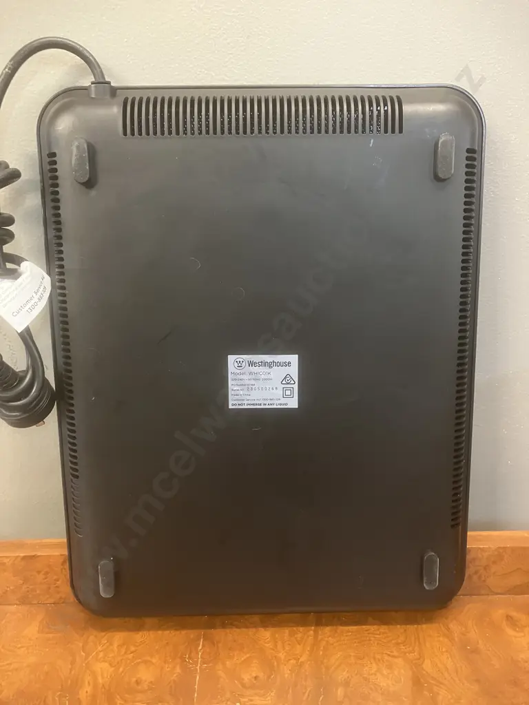 Westinghouse Induction Single Hot Plate Black With Manual - WHlCO1K Image 1++