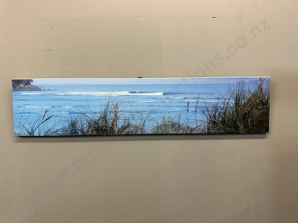 Whangamata NZ Artwork On Board. H15 W70cm Image 1++