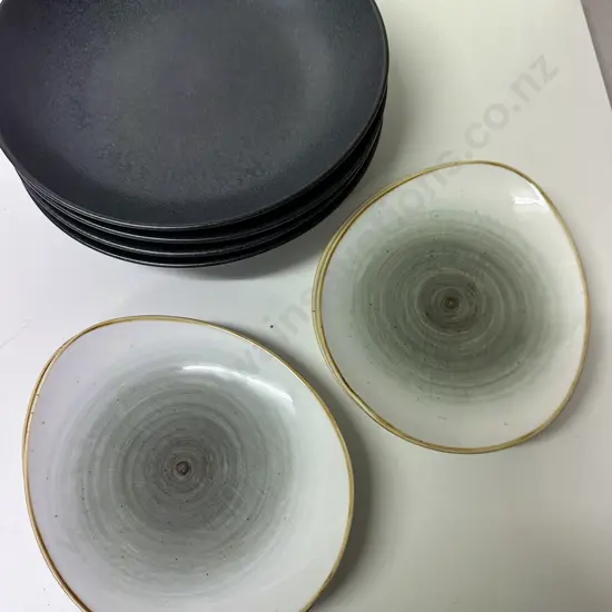 Simon Gault Platters x4 & Urban Loft Black Dishes