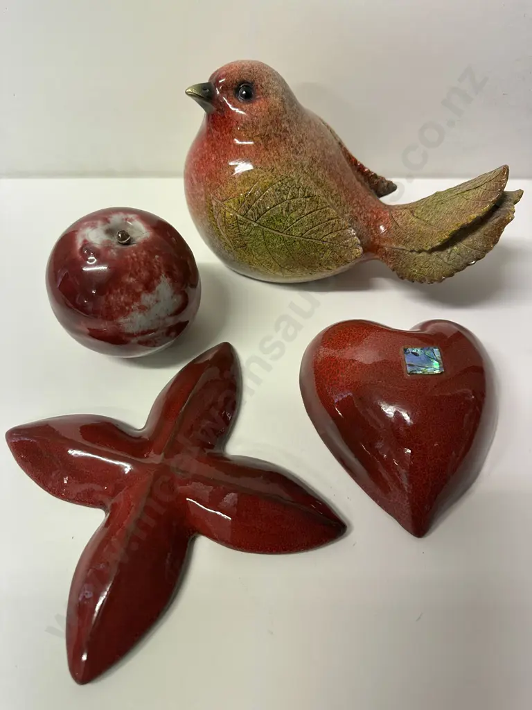 Decorative Apple Signed, Bird, Love Heart Wall Hanging Etc Image 1++