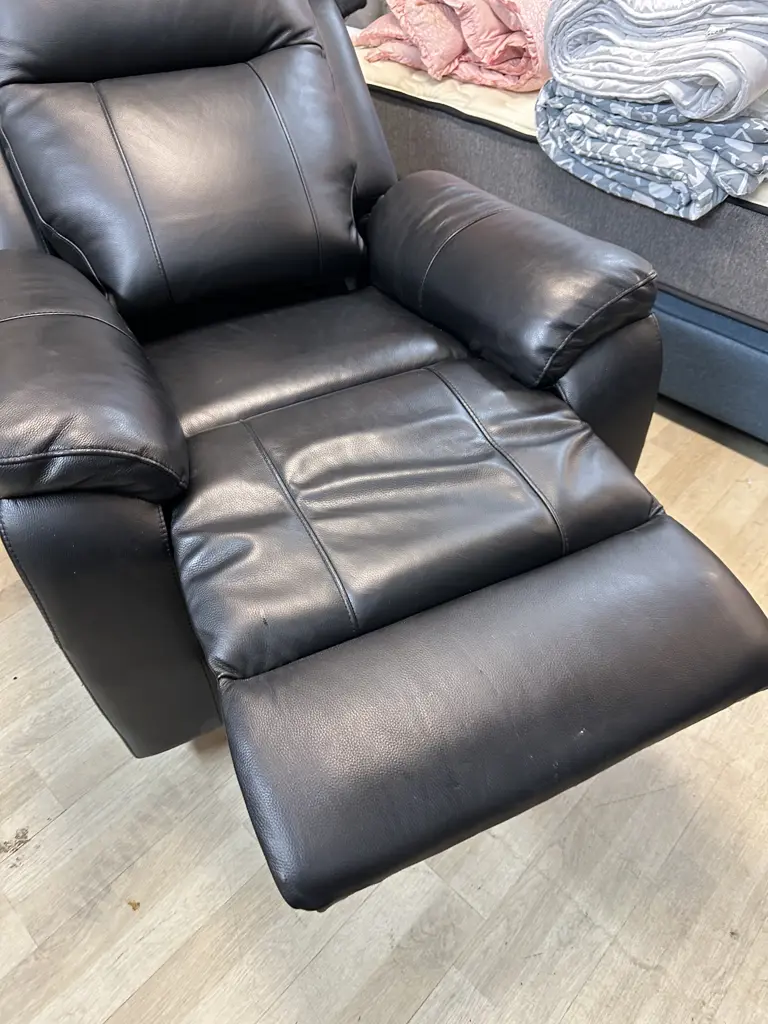 Black Leather Electric Recliner Image 1++