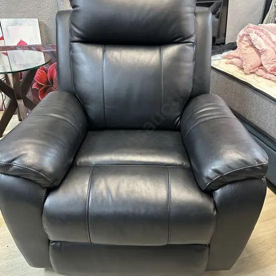 Black Leather Electric Recliner