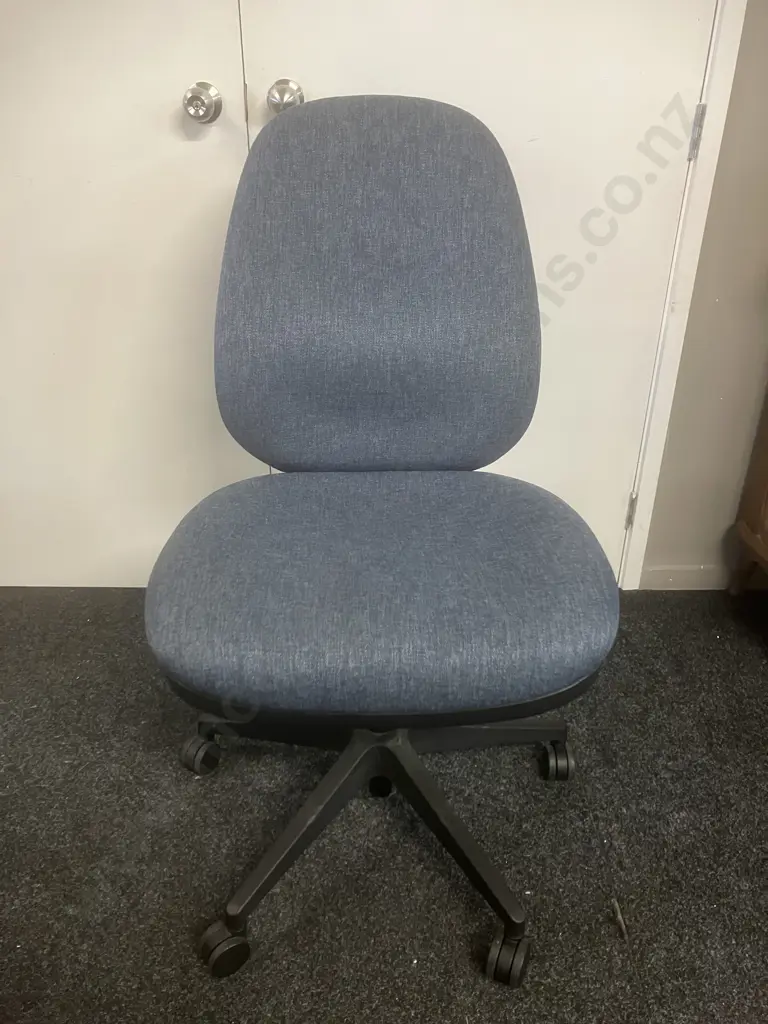 Rebar Delta Bariatric Chair in KeyLargo Navy Fabric -  220Kg Max Weight Rating, Heavy Duty, Three Lever Task Chair. Image 1++