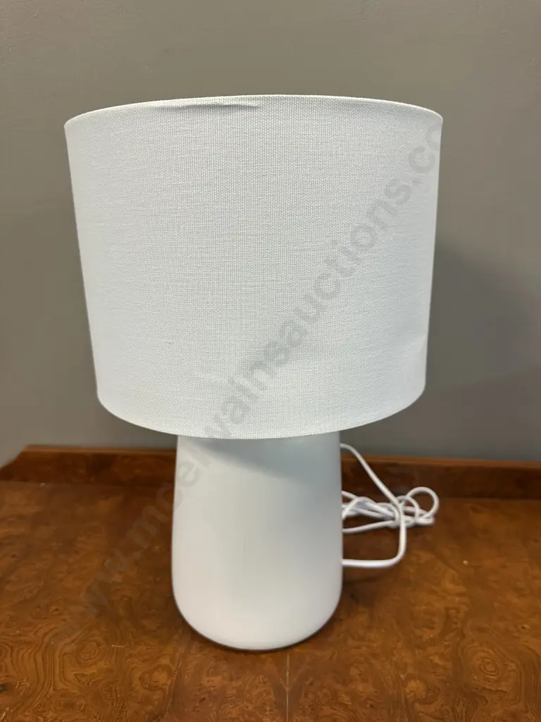 Verve Table Lamp With White Shade H41cm. Image 1++