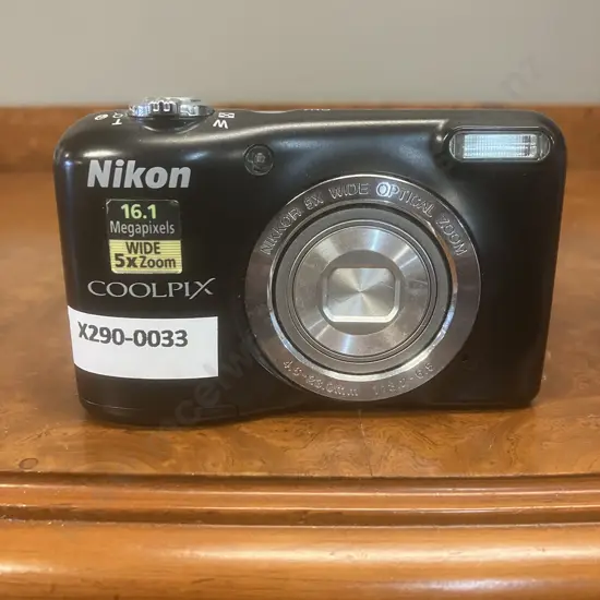 Nikon Coolpix L29 Compact Digital Camera 16.1MP With Nikkor 5x Wide Optical Zoom - Black