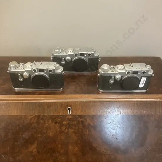 Leotax Model TV Silhouette Cameras (Japanese Leica Copy) #573520 #577862 #571180 (AF) 1957 Japan