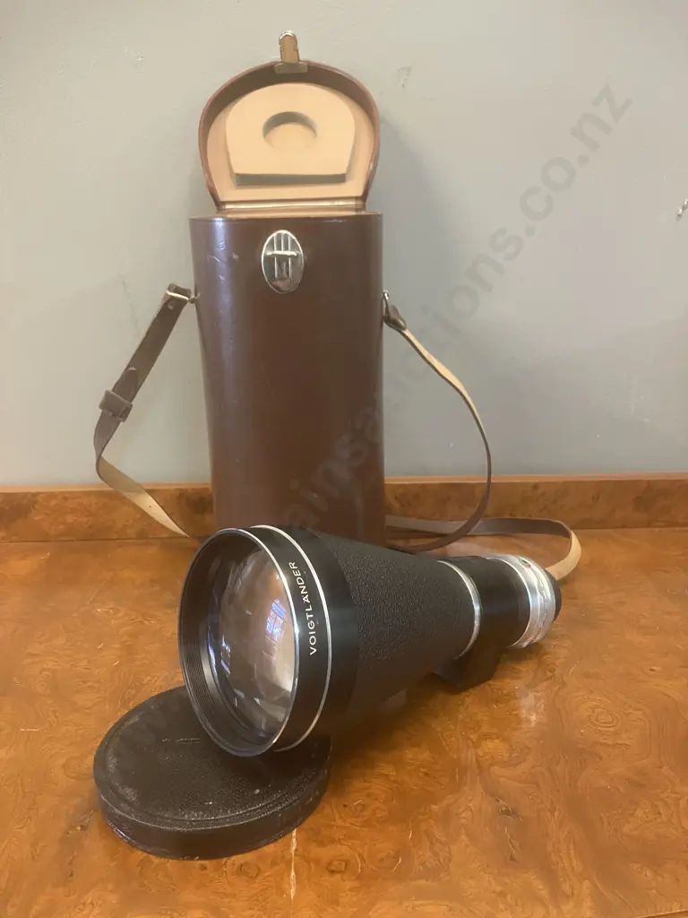 Rare Lens - Voigtlander Super-Dynarex 1:5.6/350 DKL / Deckel Mount With Voigtlander Leather Case Image 1++